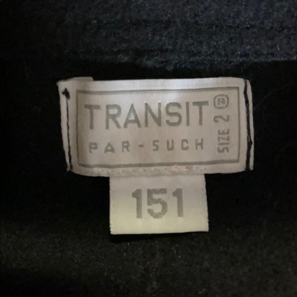 Transit Black Leather Accents Black Jacket 2 - Picture 5 of 6